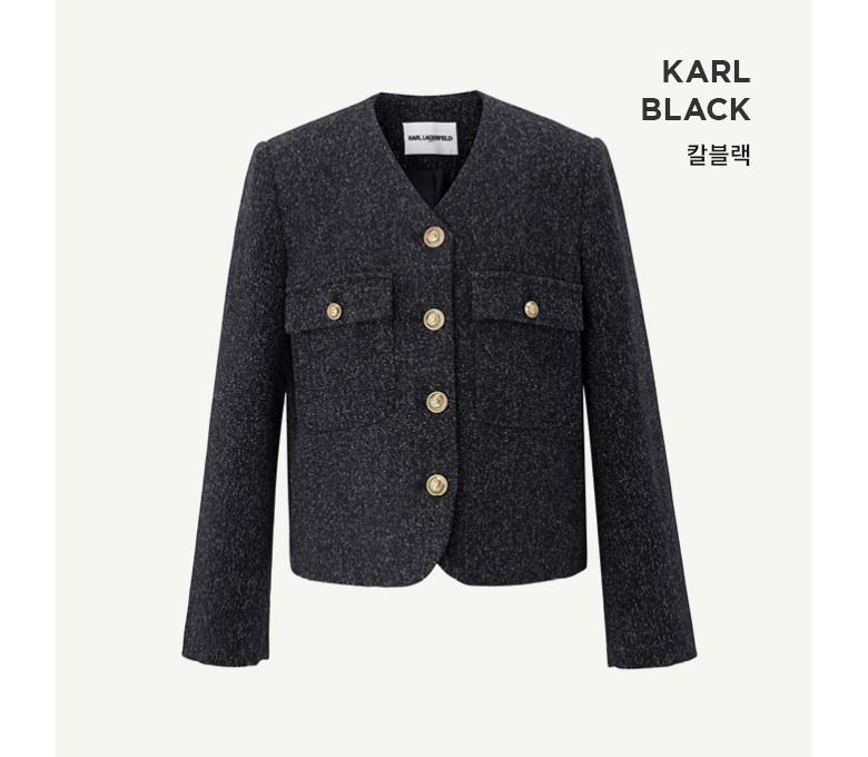 [론칭가99,000원▼] 칼라거펠트 23FW 블랑쉬 칼라리스 자켓